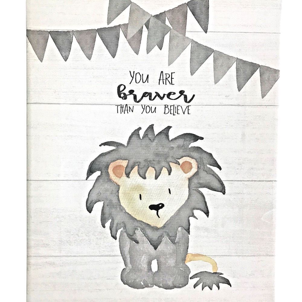 Baby Safari Animals Canvas Wall Art - Nursery Decor‎ - Set of 2/11 X 14 in - Picture 3 of 9